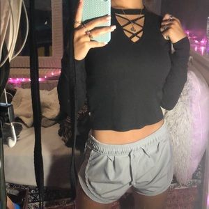 HOLLISTER 🦅 knitted top black long sleeve